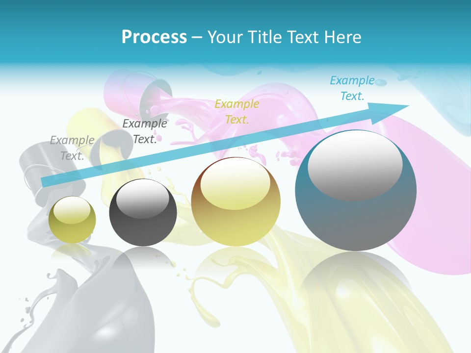 Cyan Jelly Art PowerPoint Template