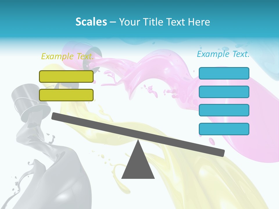 Cyan Jelly Art PowerPoint Template