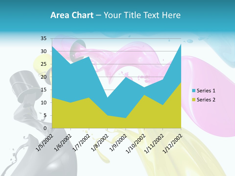 Cyan Jelly Art PowerPoint Template