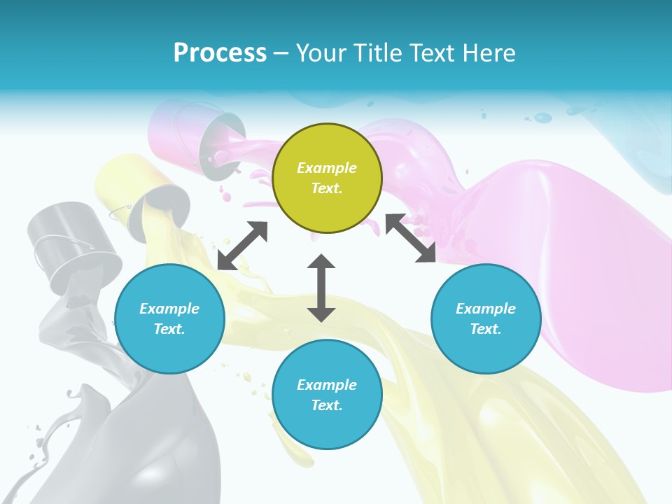 Cyan Jelly Art PowerPoint Template