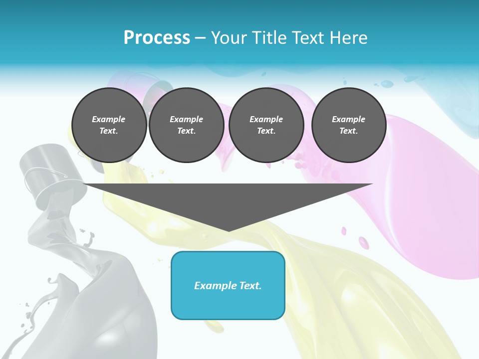 Cyan Jelly Art PowerPoint Template