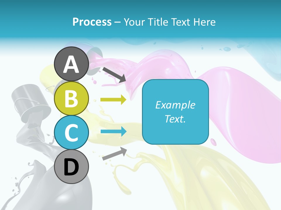 Cyan Jelly Art PowerPoint Template