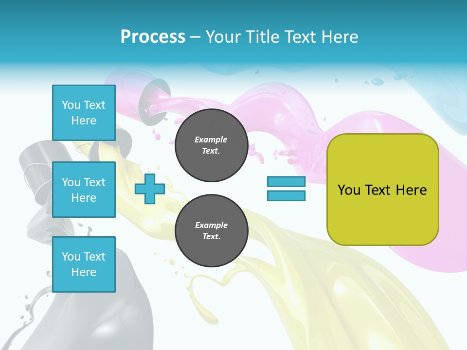 Cyan Jelly Art PowerPoint Template