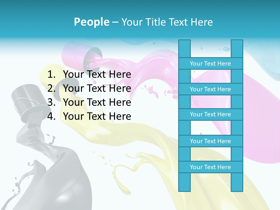 Cyan Jelly Art PowerPoint Template