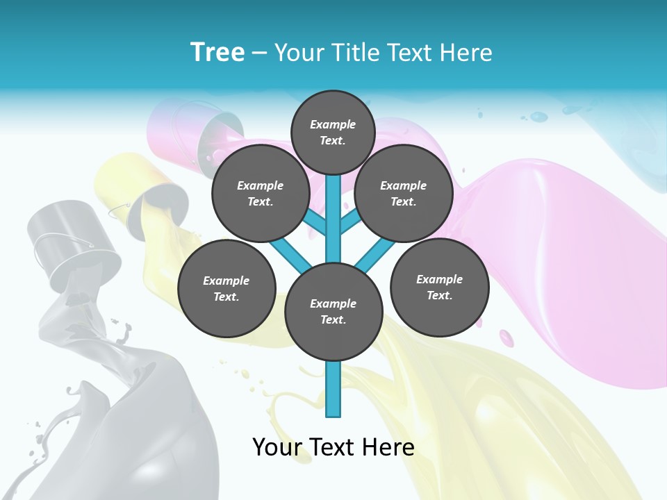 Cyan Jelly Art PowerPoint Template