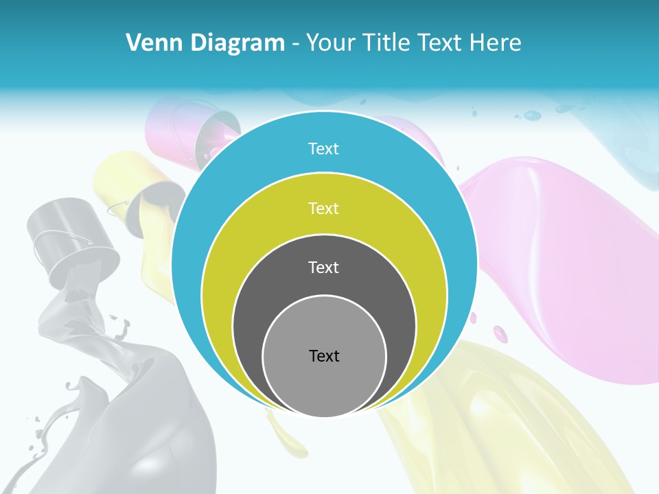 Cyan Jelly Art PowerPoint Template