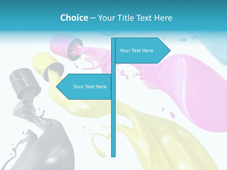 Cyan Jelly Art PowerPoint Template