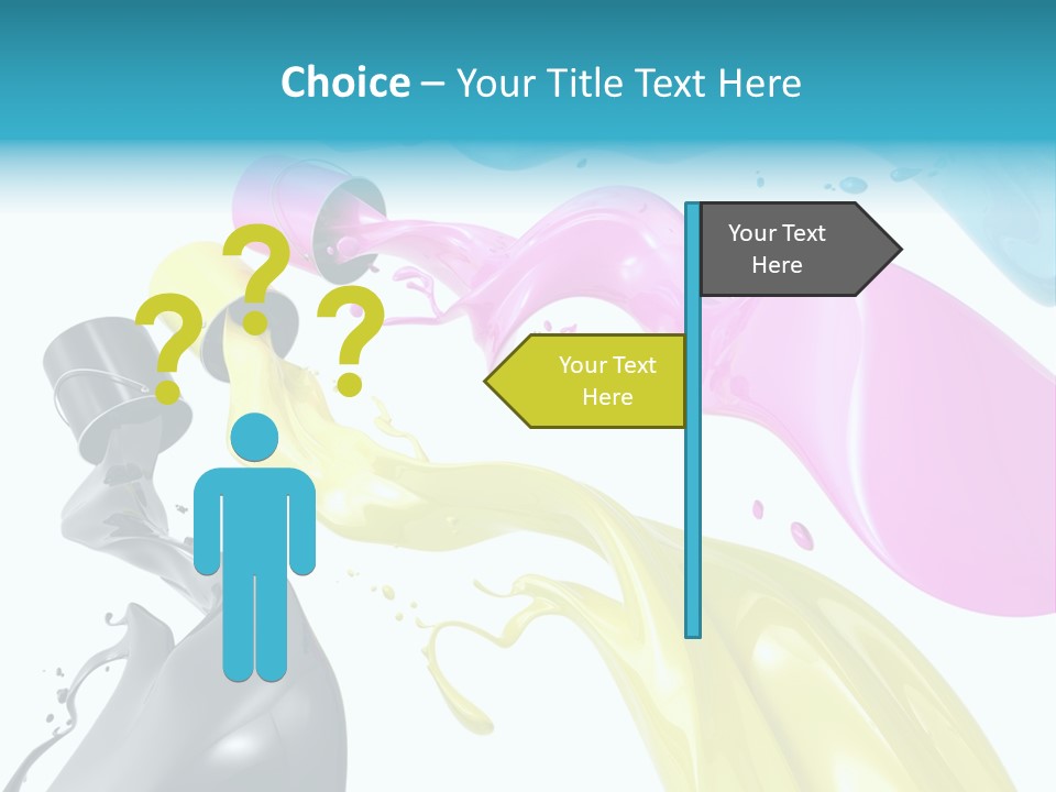 Cyan Jelly Art PowerPoint Template