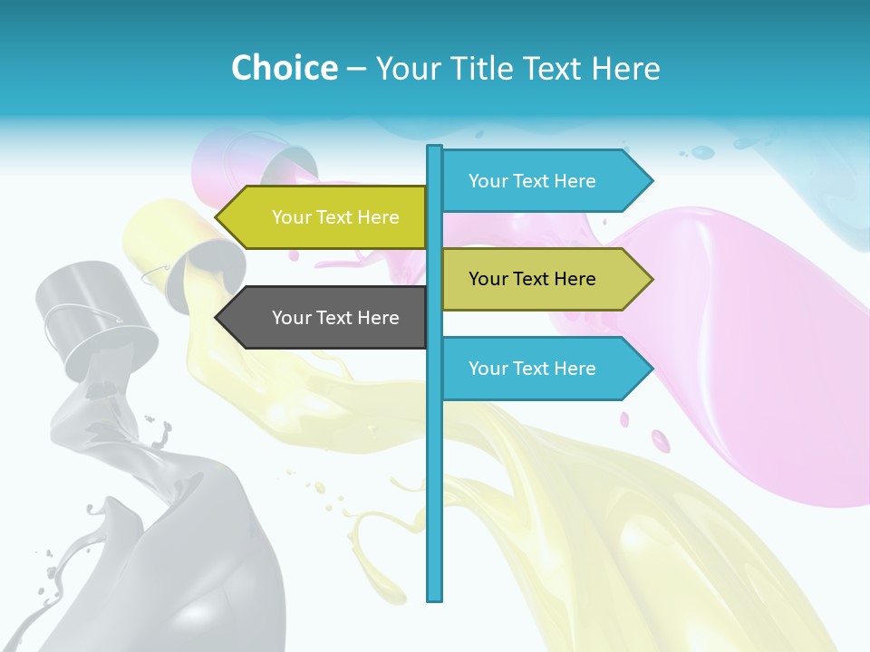 Cyan Jelly Art PowerPoint Template