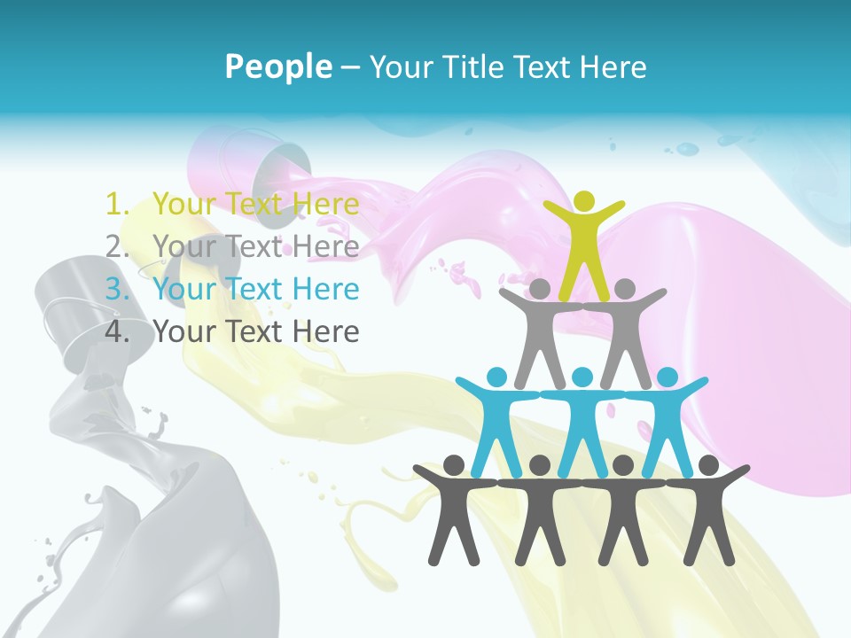 Cyan Jelly Art PowerPoint Template