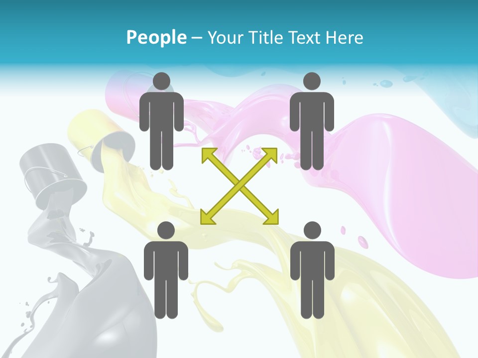 Cyan Jelly Art PowerPoint Template