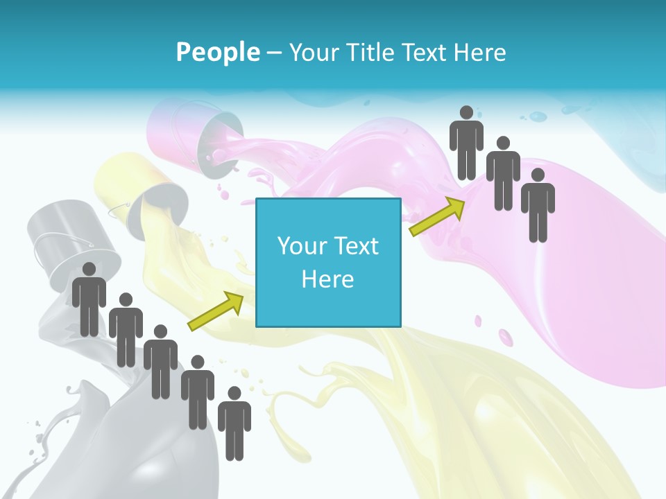 Cyan Jelly Art PowerPoint Template