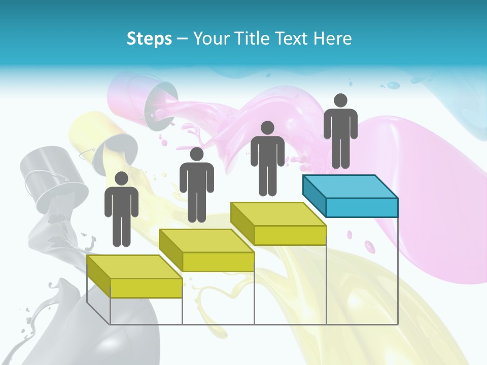 Cyan Jelly Art PowerPoint Template