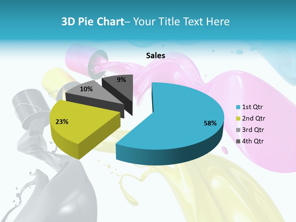 Cyan Jelly Art PowerPoint Template