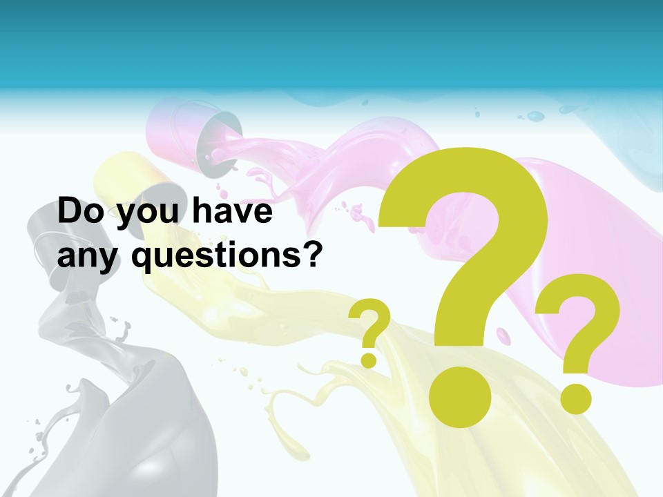 Cyan Jelly Art PowerPoint Template