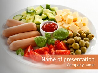 Antipasto Basil Catering PowerPoint Template