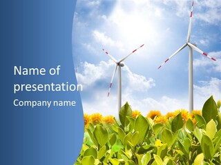 Rotation Resource Wind PowerPoint Template