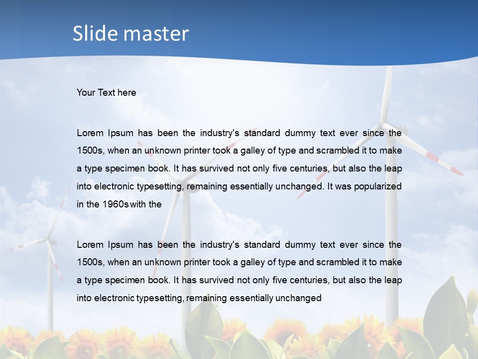 Rotation Resource Wind PowerPoint Template