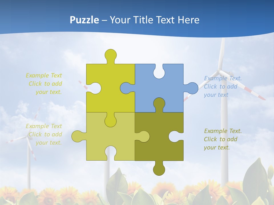 Rotation Resource Wind PowerPoint Template