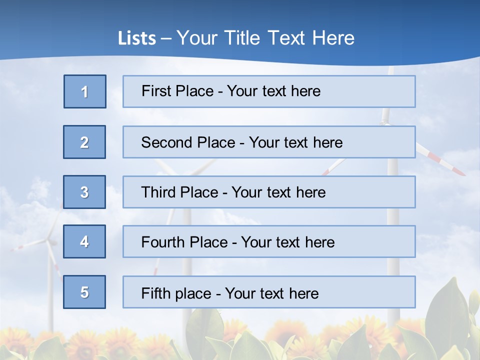 Rotation Resource Wind PowerPoint Template