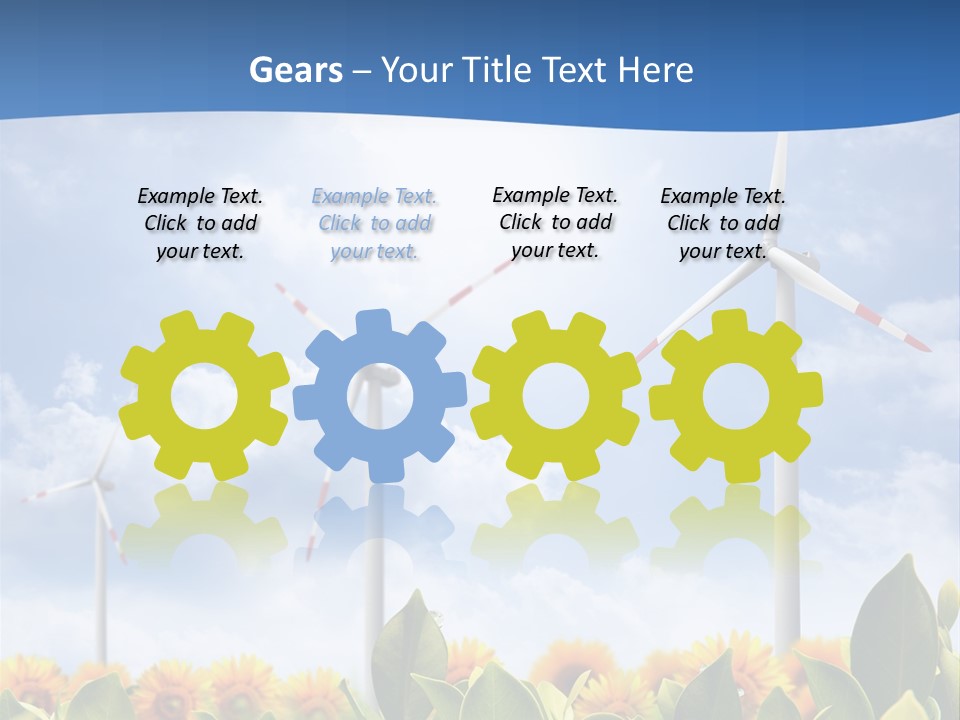 Rotation Resource Wind PowerPoint Template