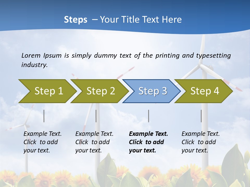 Rotation Resource Wind PowerPoint Template