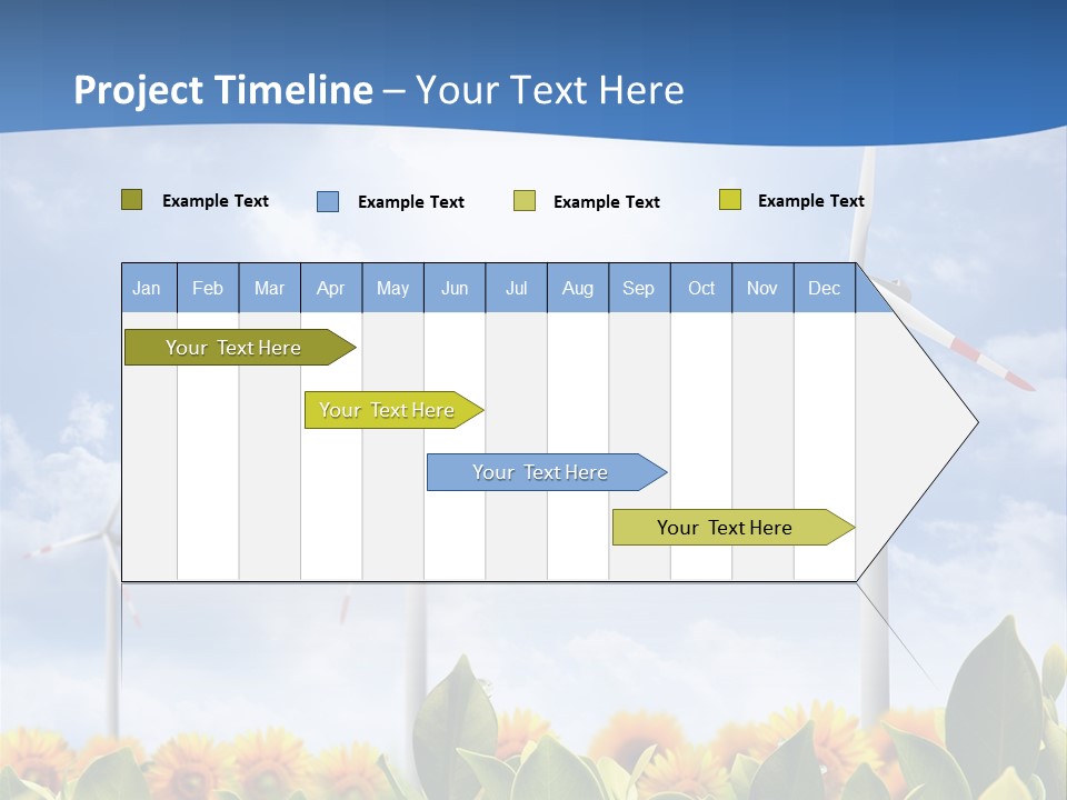 Rotation Resource Wind PowerPoint Template