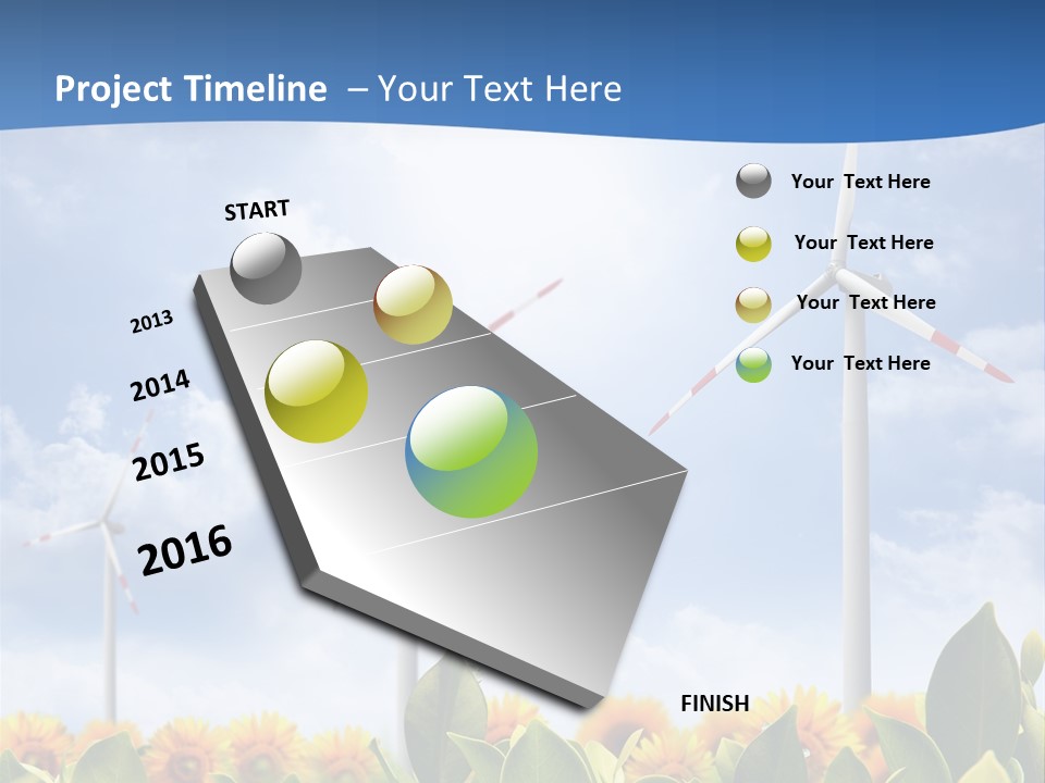 Rotation Resource Wind PowerPoint Template