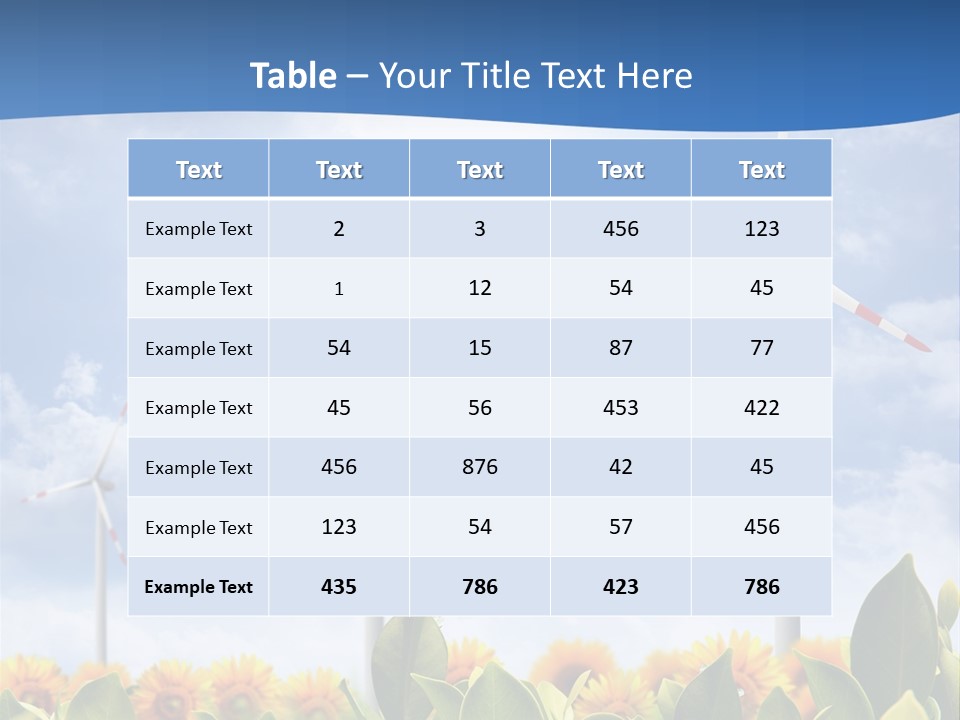 Rotation Resource Wind PowerPoint Template