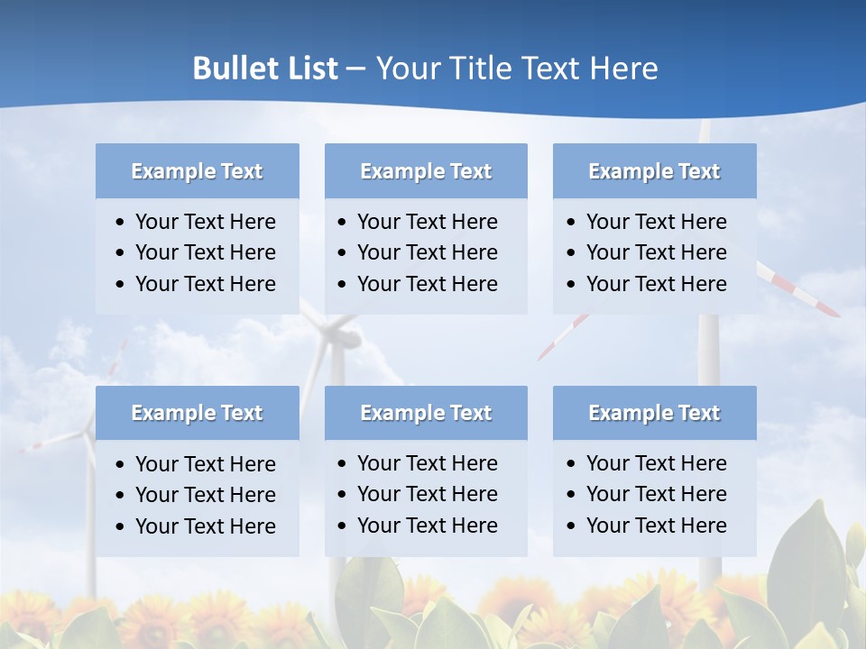 Rotation Resource Wind PowerPoint Template