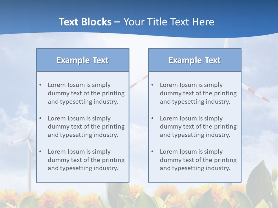 Rotation Resource Wind PowerPoint Template