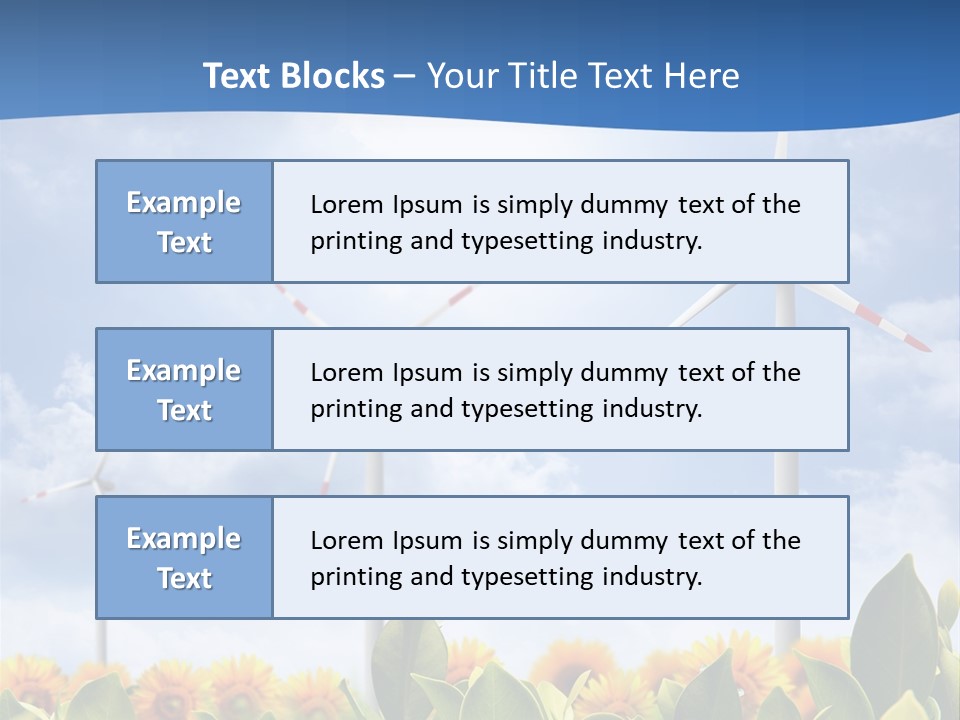Rotation Resource Wind PowerPoint Template