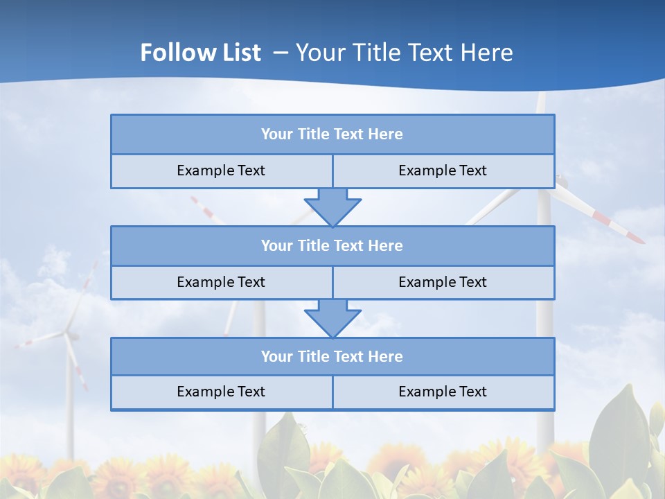Rotation Resource Wind PowerPoint Template