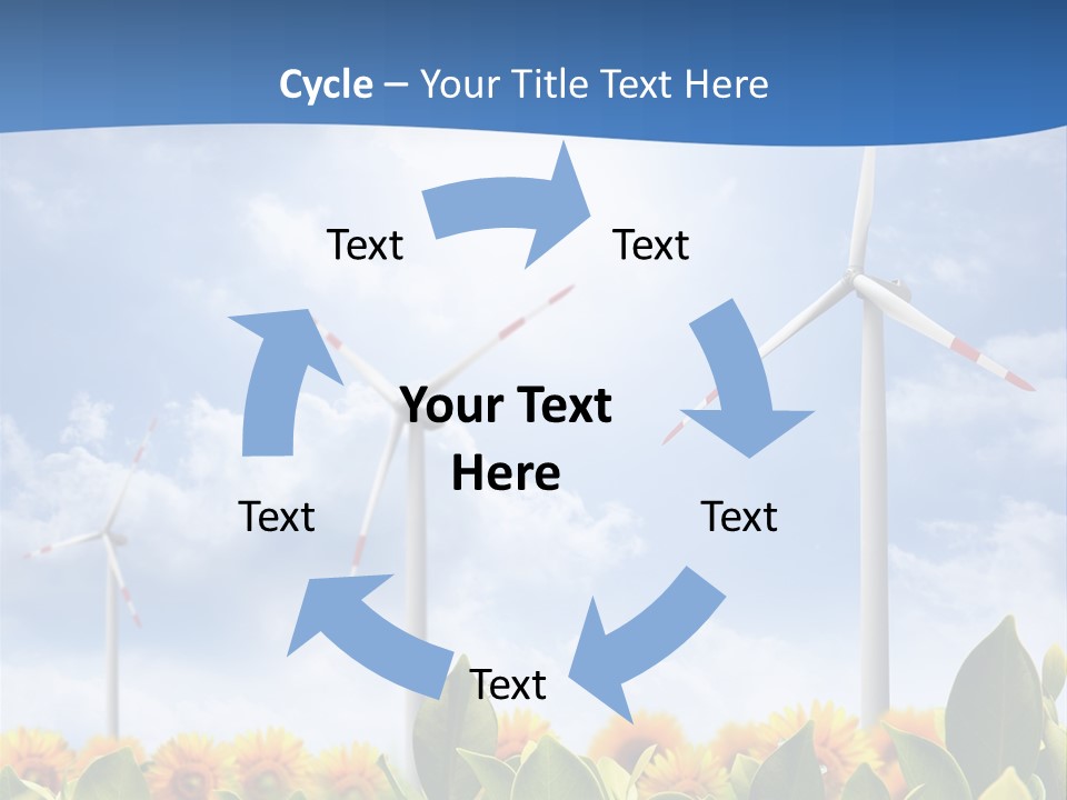 Rotation Resource Wind PowerPoint Template
