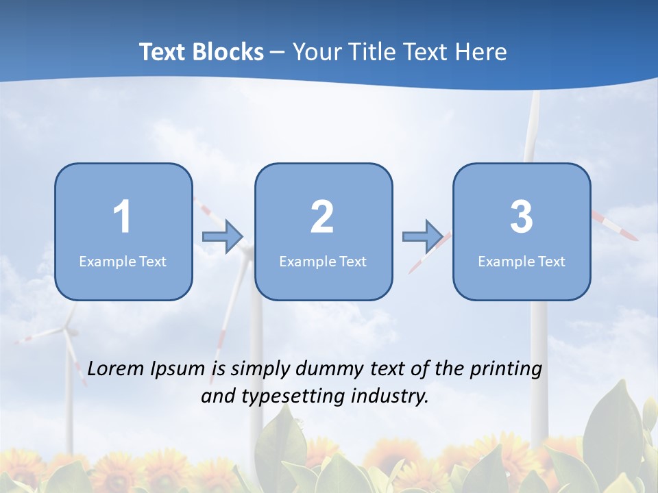 Rotation Resource Wind PowerPoint Template