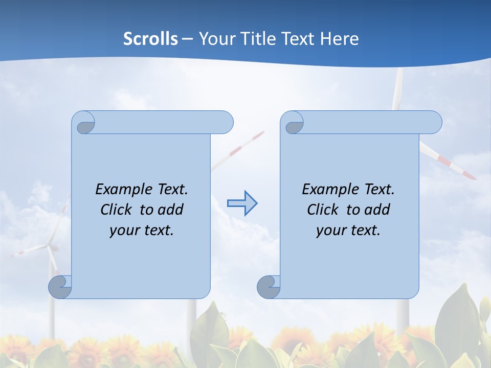 Rotation Resource Wind PowerPoint Template
