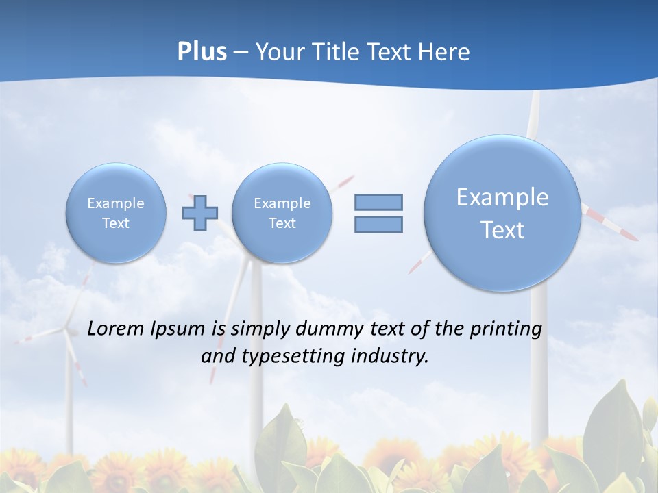 Rotation Resource Wind PowerPoint Template