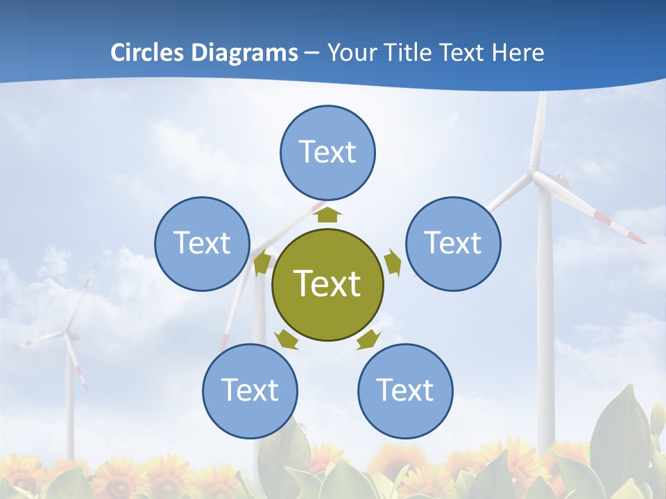 Rotation Resource Wind PowerPoint Template