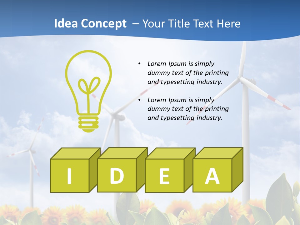 Rotation Resource Wind PowerPoint Template