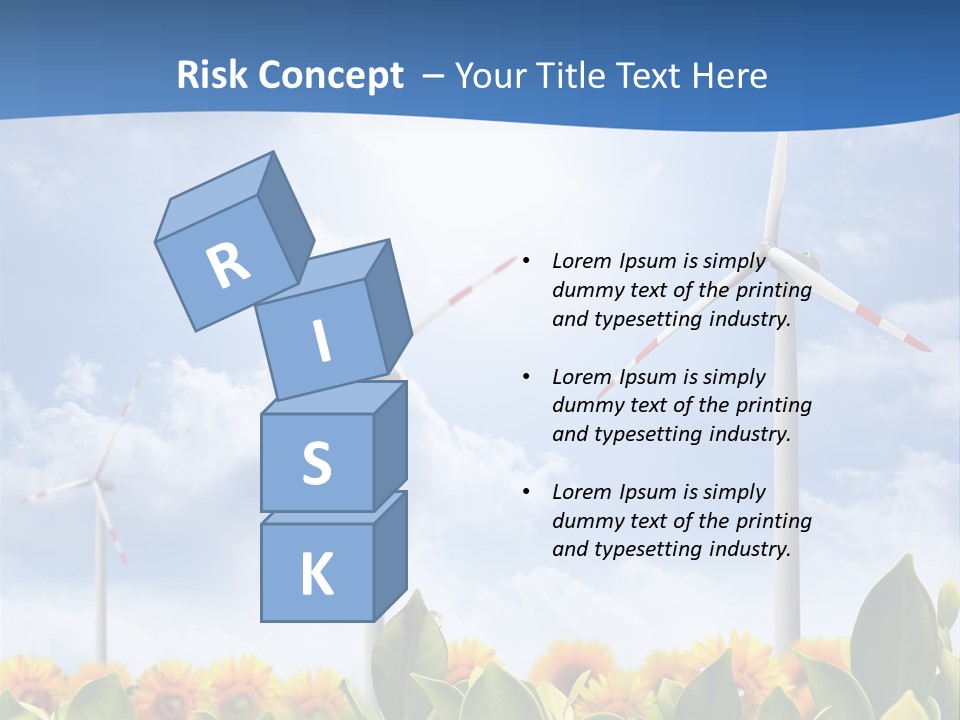 Rotation Resource Wind PowerPoint Template