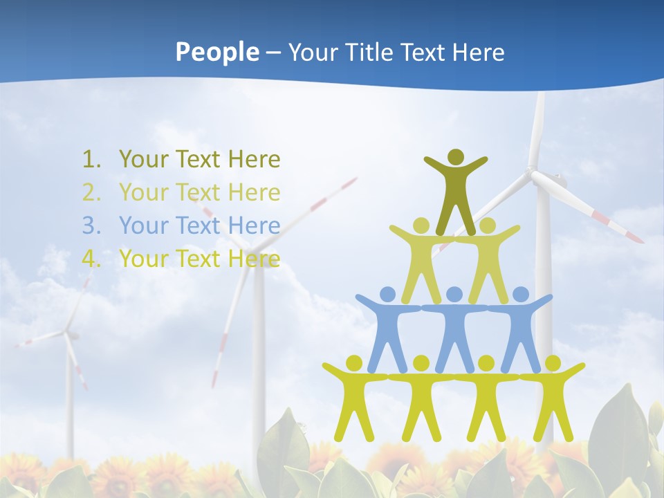 Rotation Resource Wind PowerPoint Template