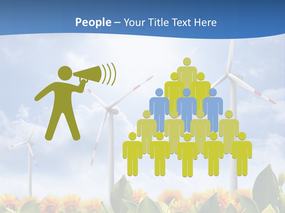 Rotation Resource Wind PowerPoint Template