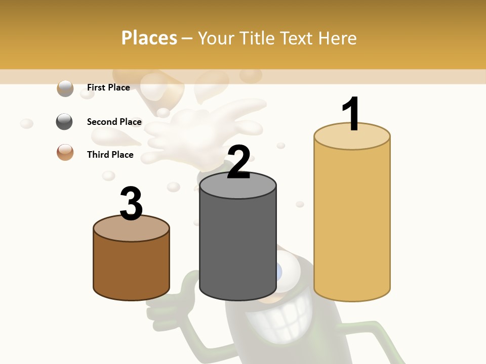 Friendly Champaign Character PowerPoint Template