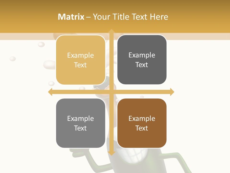 Friendly Champaign Character PowerPoint Template
