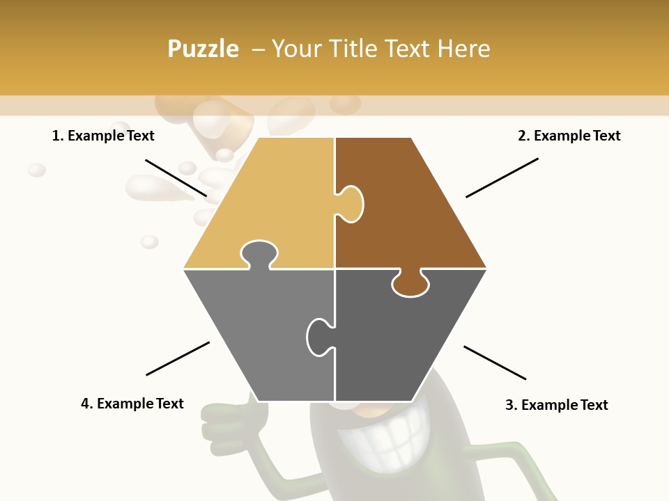 Friendly Champaign Character PowerPoint Template