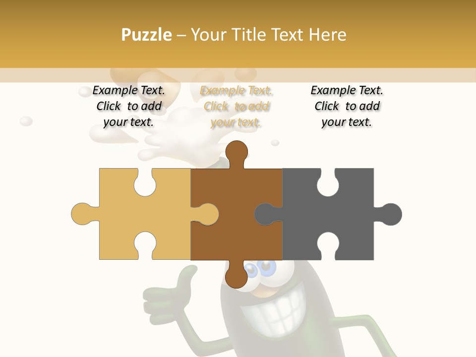 Friendly Champaign Character PowerPoint Template