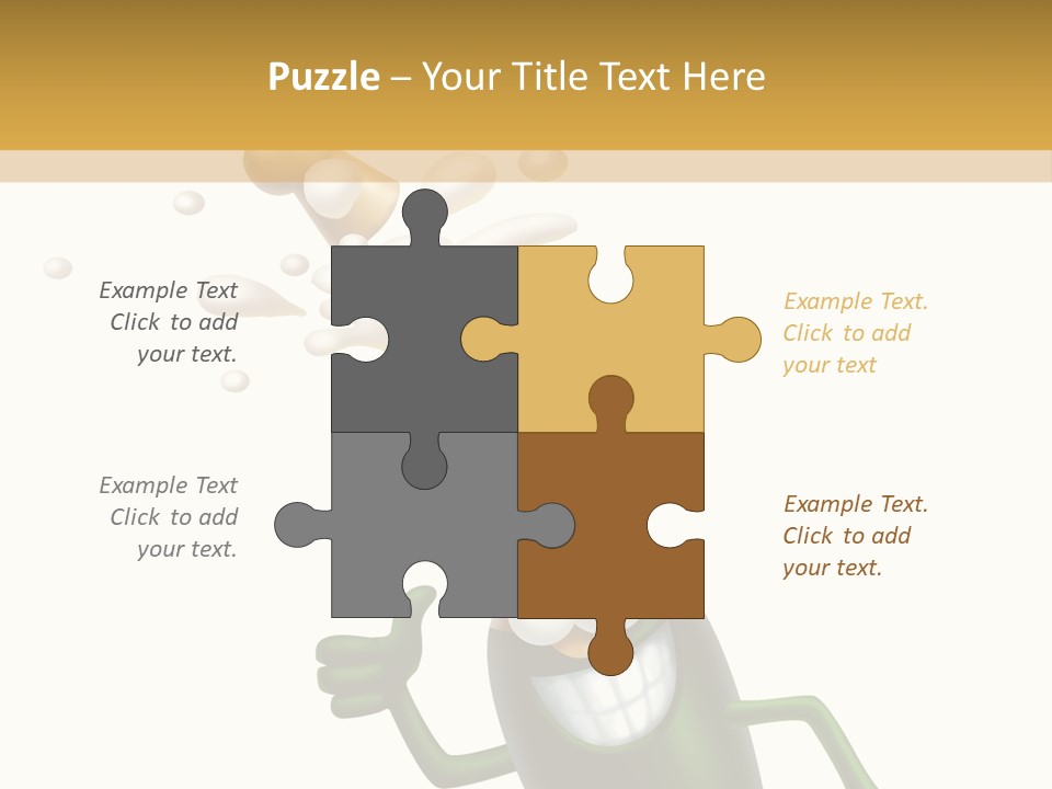 Friendly Champaign Character PowerPoint Template