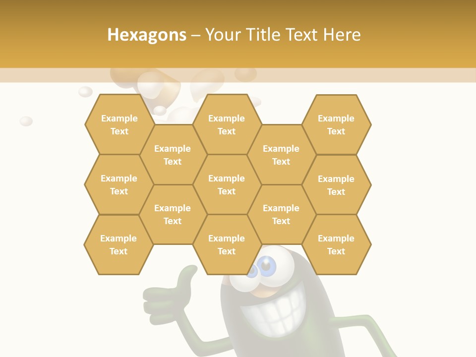 Friendly Champaign Character PowerPoint Template