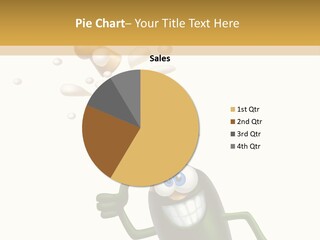 Friendly Champaign Character PowerPoint Template