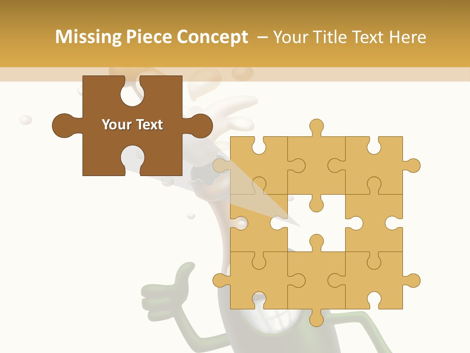 Friendly Champaign Character PowerPoint Template